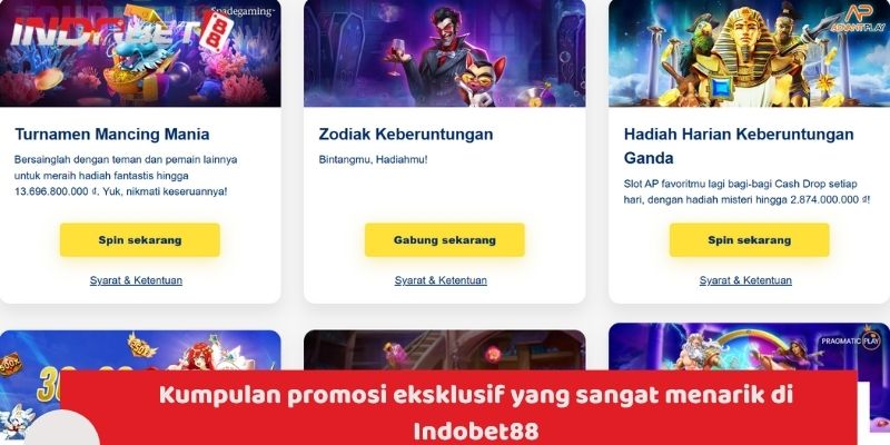 Indobet88 - Beragam Permainan, Hadiah Besar, Keamanan Tinggi 4 Kumpulan promosi eksklusif yang sangat menarik di Indobet88